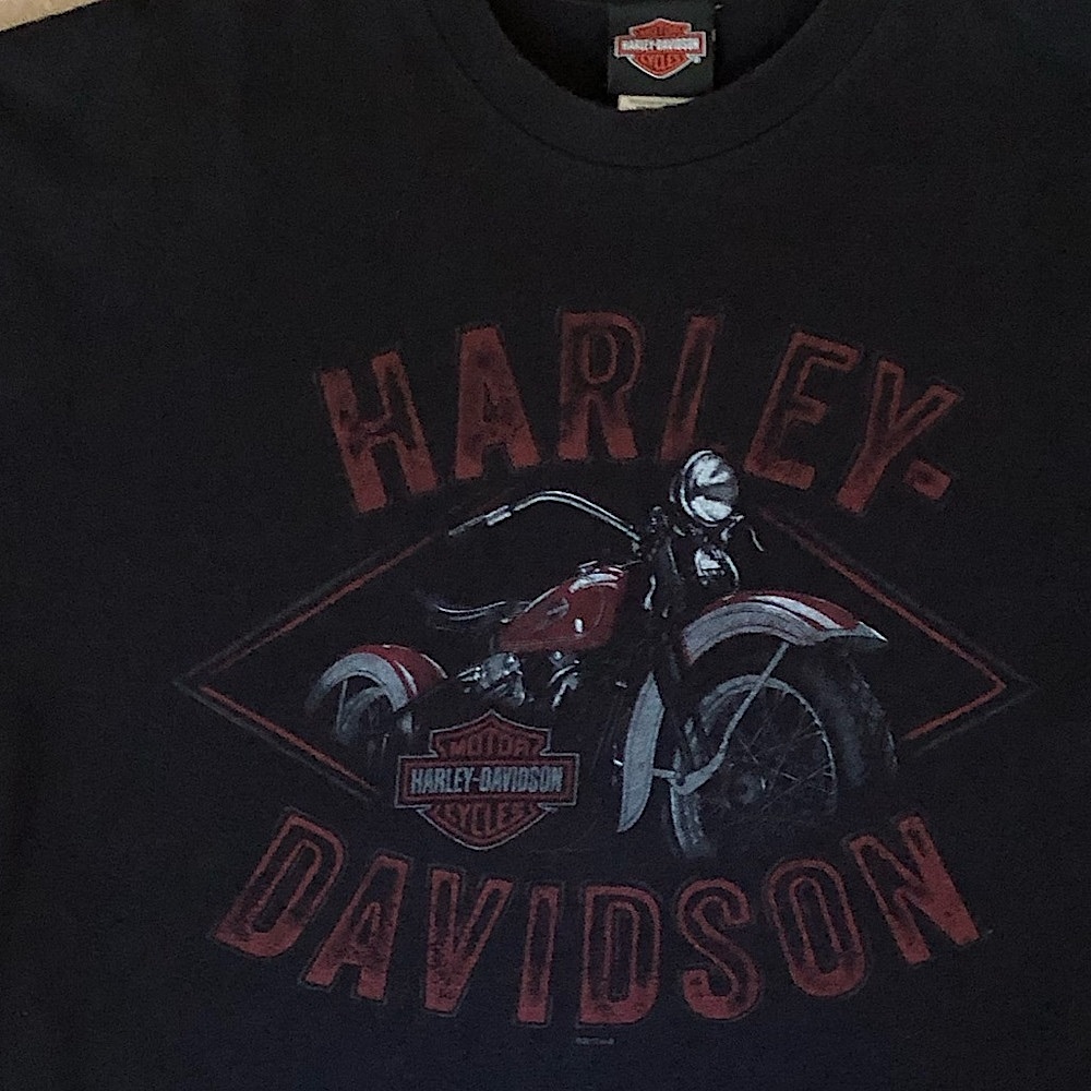 Harley Davidson Black Logo Tee Size Large